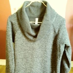 Idealogy Cowl Neck grey Sweater Sz Small